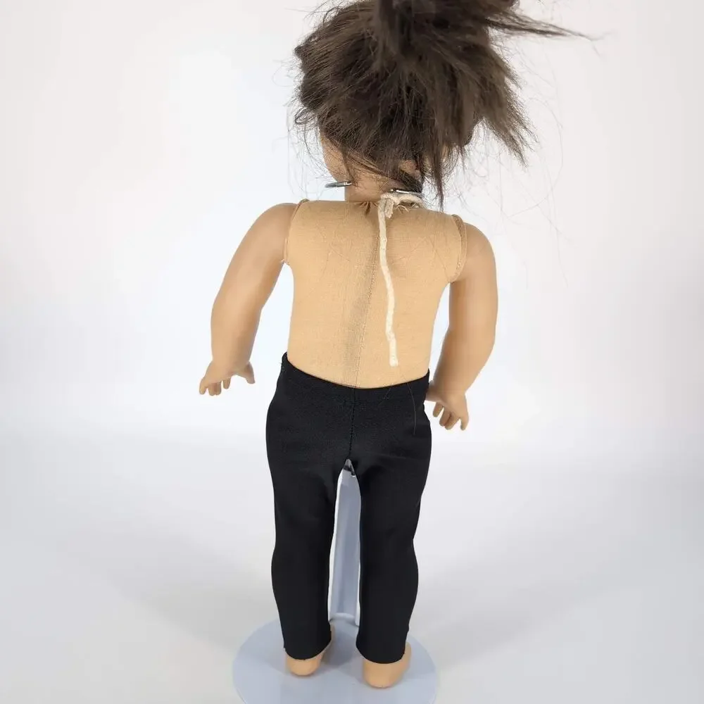Unbranded Black Spandex Lycra Full Length Doll Leggings for 18 inch Dolls - GUC
